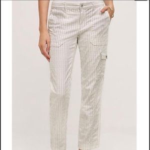 Anthropologie Hei Hei wanderer white cargo pants